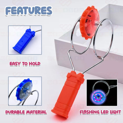Magnetic Gyro Wheel  with LED Flashing Lights, Spinning Top Toy for Kids
