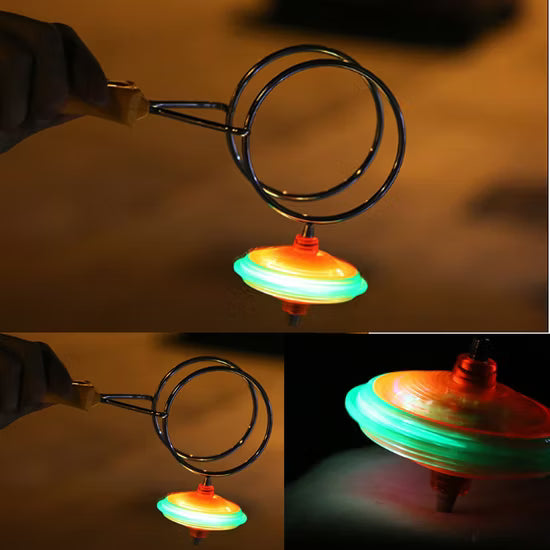 Magnetic Gyro Wheel  with LED Flashing Lights, Spinning Top Toy for Kids
