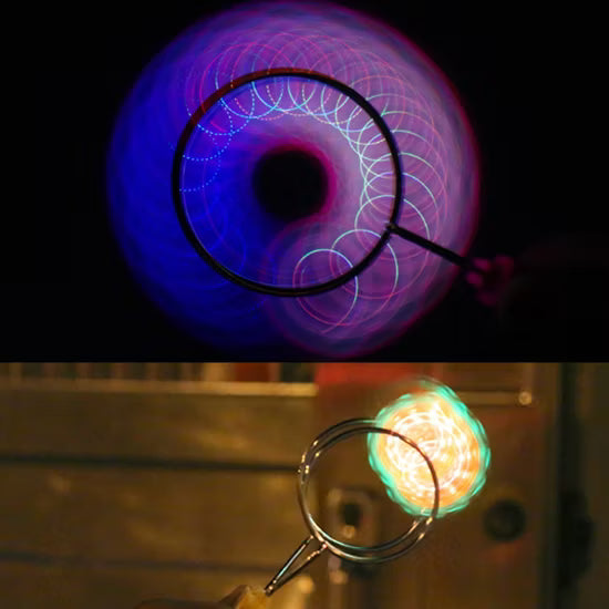 Magnetic Gyro Wheel  with LED Flashing Lights, Spinning Top Toy for Kids