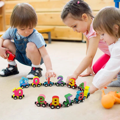 Vedaniya Educational Wooden Magnetic 1–10 Number Train – Learn Through Play